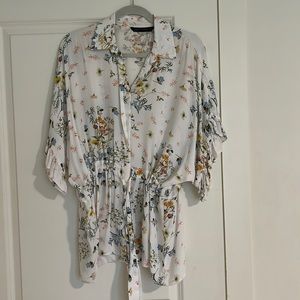 Zara floral blouse